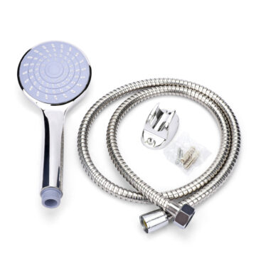 Set duș cromat (para, furtun, suport)